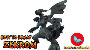 How To Draw Zekrom Pokemon Drawing Animals Pokemon Drawings Pokemon Animal Drawings