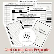 Child Custody Court Preparation Planner Journal Pdf Etsy Child Custody Custody Child Support