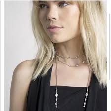 🆕 KENDRA SCOTT KRISTA GOLD LARIAT CHOKER NECKLACE