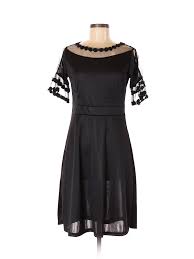 Details About Fashion Mia Women Black Casual Dress M