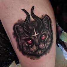Demon Cat Tattoo Tattoos Satanic Tattoo Satanic Tattoos