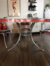 vintage 1950s retro red formica chrome