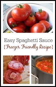 How To Make Spaghetti Sauce Freezer Friendly Recipe Fresh Tomato Sauce Spaghetti Sauce Recipe Homemade Spaghetti Sauce
