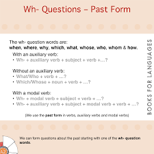 Take this simple past tense questions. Wh Questions In Past Form English Grammar A2 Level