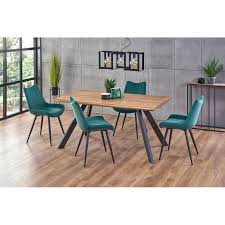 Chaises contemporaines salle à manger. Chaise De Salle A Manger Design En Velours Vert Avec Pieds En Acier