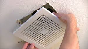 Bathroom exhaust fans also come in three mounting styles, including ceiling mounts, ceiling/wall mounted clamp the electrical cable to the fan's housing, leaving about 6 inches of wire in the box. How To Replace Or Repair A Bathroom Fan Youtube