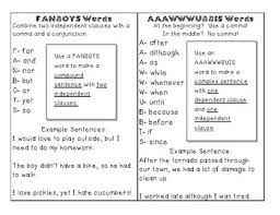 compound fanboys and complex awubis anchor charts for