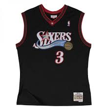 L breite unter den armen: Mitchell Ness Nba Philadelphia 76ers Allen Iverson 2000 2001 Black Swingman Jersey Mannschaften Aus Usa Sports Gb