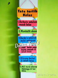 Ide dekorasi hiasan kelas paud. Hiasan Dinding Kelas Tata Tertib Kelas Bahan Eva Met Spons Tebal Lazada Indonesia