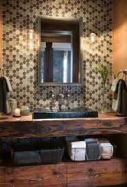 Another Rustic Glam Powder Room Inspiration Photo Credit To Locati Architects Rustic Powder Room Contemporary Bathroom Bathroom Design