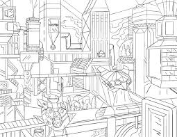Posted in buildings coloring page. Cityscape Coloring Page Zomya