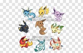 Pokemon X And Y Eevee Evolution Vaporeon Pokemon Evolutionary Line Of Transparent Png