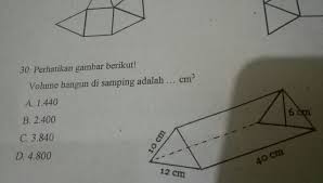 Tabung atau dalam istilah lain disebut juga silinder mempunyai beberapa rumus diantaranya rumus luas alas, luas selimut, luas permukaan, luas permukaan tanpa tutup dan volume. Volume Bangun Di Samping Adalah Cm 3 Brainly Co Id