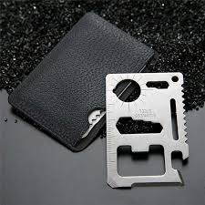 A mini survival kit is a small survival kit that consists of the most essential outdoor survival tools and supplies which are the hardest to improvise, craft on the spot, or replace. Custom Credit Card Multi Tool Stainless Steel Outdoor Camping Survival Tool With Leather Holder Buy Credit Card Multi Tool Credit Card Tool Survival Tool Card Product On Alibaba Com