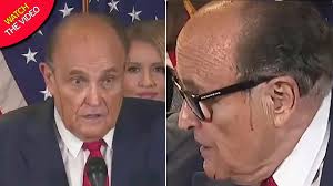 If you thought you didn't have to ever hear from rudy giuliani ever again, you were in for a rude awakening on thursday when the former new york city mayor and trump lackey appeared on steve bannon's war room podcast to discuss rush limbaugh. Rudy Giuliani Mocked For Dripping Hair Dye On Hot Mic On Donald Trump S Own Live Stream Mirror Online