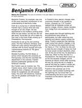 Citizenship, culture, economics, geography, government, history and science/technology. Science And Social Studies Benjamin Franklin Printable 5th Grade Teachervision