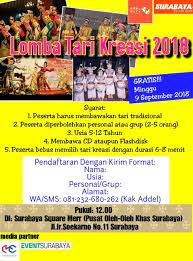 Check spelling or type a new query. Lomba Tari Kreasi 2018 Eventsurabaya