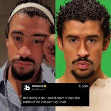 Bad Bunny ha sido clasificado oficialmente como el artista latino número  uno más importante del siglo XXI por Billboard.