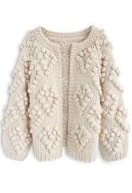 Forsythian is knit seamlessly and from the top down with options for short or long sleeves. Knit Your Love Cardigan In Ivory Retro Indie And Unique Fashion