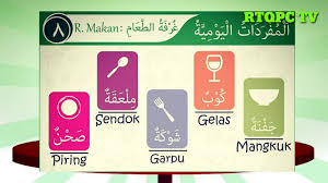 Kamar ( غُرْفَةٌ جـ غُرَفٌ) ghurfatun jim ghurafu. Kosa Kata Bahasa Arab Peralatan Makan Youtube