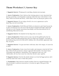 Theme Worksheet 3 Answers Kindergarten Worksheets School Worksheets Worksheet Template
