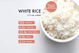 In a white rice ( (1 cup serving) ) there are about 204 calories out of which 4 calories come from fat. White Rice Packs Some Nutrients But How Does It Compare To Other Grains Livestrong Com Rice Nutrition Facts White Rice Nutrition Facts Rice Nutrition