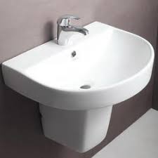 Crownlux ceramic sanitary ware co.,ltd. Hindware Wash Basins Hindware Cedar Half Pedestal Wash Basin Authorized Wholesale Dealer From Chennai