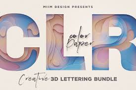 Download Color Paper 3d Lettering Graphic By Jumbodesign Creative Fabrica PSD Mockup Templates