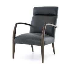 Ace Grey Pewter Oak Wood Living Room Arm Chair Upholstered Accent Chairs Leather Chair Accent Chairs