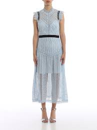 Self Portrait Light Blue Lace Midi Dress Maxi Dresses Sp20128