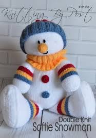 Give 10% discount to a friend, and get a discount for yourself too. Snowman Softie Knitting Pattern Knitting By Post