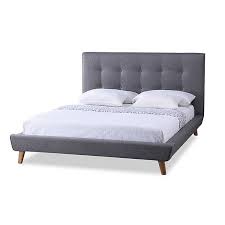 Get 5% in rewards with club o! Gray Mid Century Modern Queen Platform Bed Kirklands