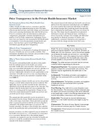Must these transactions be exempt? Price Transparency In The Private Health Insurance Market Everycrsreport Com