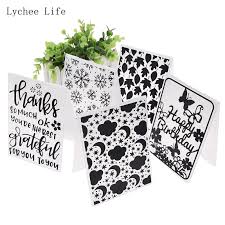 This set of ten is very simple, but i love their boho feel. Lychee Life 20 Styles Letter Butterfly Plastic Embossing Folder For Card Making Scrapbooking Paper Diy Craft Decoration Supplies Big Offer D44f0 Goteborgsaventyrscenter
