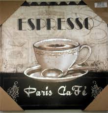 Coffee Theme Espresso Paris Cafe Bistro Canvas Pictures Home Decor New Kitchen Decor Photos Cafe Kitchen Decor Kitchen Decor Themes Coffee