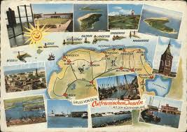 Die bedeutung nordens als handelsort sank dadurch, wurde aber durch die beginnende industrialisierung kompensiert. Ostfriesland Gebietskarte Ostfriesische Inseln Mit Sehenswuerdigkeiten Kat Regionales Nr Hf18344 Oldthing Ansichtskarten Unsortierte Motivkarten