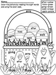 Sight Word Pictures Easter Freebie Easter School Activities Sight Words Easter School