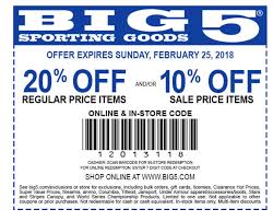 Big 5 Sporting Goods Printable Coupon Fun Sports Big 5 Sporting Goods Printable Coupons