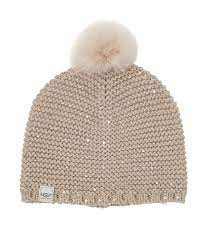 Buy Womens Lyla Sequin Beanie With Fur Pom Hat Ugg Australia Fur Pom Pom Knitted Hats Uggs
