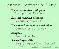 Cancer being ruled by the moon (the two correlate with one another) is actually why cancerians are since the moon changes signs every 2.5 days for a total of 28 days, each time we enter cancer cancer compatibility. Within The Zodiac Cancer Compatibility