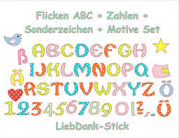 Damit diese sammlung noch anschaulicher wird, versuche ich, bilder der appli´s einzufügen. Stickdatei Flicken Abc Zahlen Motive 10x10 Applikation Liebdank Stick Stickmuster Mit Liebe Und Dankbarkeit