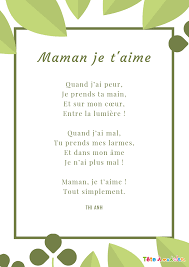 La mentalité des vautours et leurs clans ns intéresse plus , qu'ils dégagent ts. Maman Je T Aime Un Poeme Pour Maman Avec Tete A Modeler