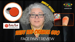 Kryvaline Bright Orange Face Paint Review by Margie Nugent 