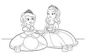 Princess Sofia And Princess Amber In Sofia The First Coloring Page Disney Coloring Pages Printables Princess Coloring Pages Disney Princess Coloring Pages