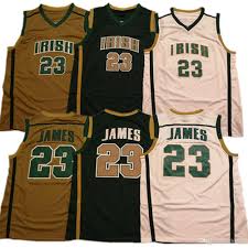 James Jersey St Vincent Mary High School Irish 23 Lebron Basketball Jerseys Men