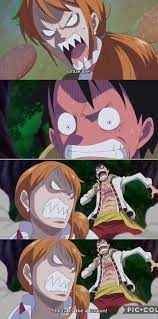 One Piece Funny Luffy And Nami Moment Manga Anime One Piece One Piece Comic One Piece Nami