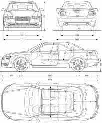 Audi A4 Cabrio Car Blueprint Blueprints Audi Audi A4
