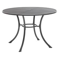 Kettler Round Mesh Top Steel Patio Dining Table From Hayneedle Com Outdoor Dining Table Patio Dining Table Steel Dining Table
