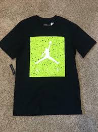 Black And Lime Green Nike Shirt 35 Air Jordan Flight Poolside Jumpman Nike Black Green Yellow T Shirt Cement Ebay In 2020 Yellow T Shirt Black Nikes Air Jordans