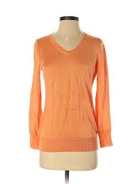 details about loro piana women orange pullover sweater 38 italian